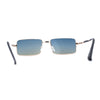 Mens Simple Classy Slim Rectangle Metal Rim Sunglasses