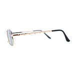 Mens Simple Classy Slim Rectangle Metal Rim Sunglasses