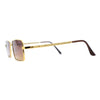 Mens Simple Classy Slim Rectangle Metal Rim Sunglasses