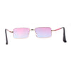 Mens Simple Classy Slim Rectangle Metal Rim Sunglasses