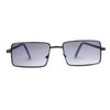 Mens Simple Classy Slim Rectangle Metal Rim Sunglasses