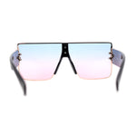 Womens Luxury Flat Top Thick Temple Mafia Sunglasses