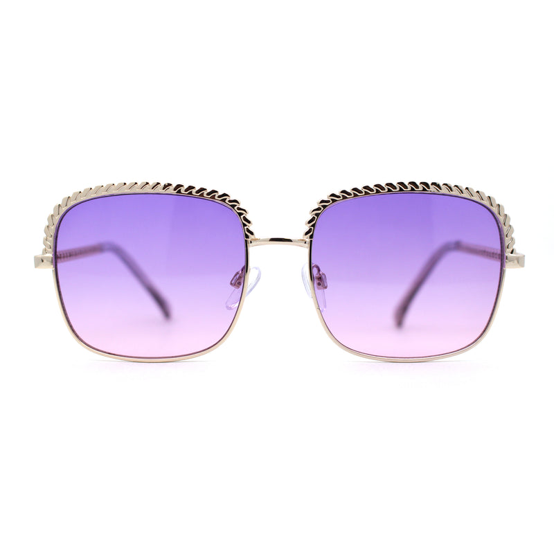 Feisedy Classic Rimless Sunglasses Women Metal Frame Diamond Cutting Lens Sun Glasses B2567, Adult Unisex, Size: One size, Purple
