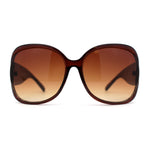 Classy Womens Minimal Oversized Plastic Butterfly Sunglasses