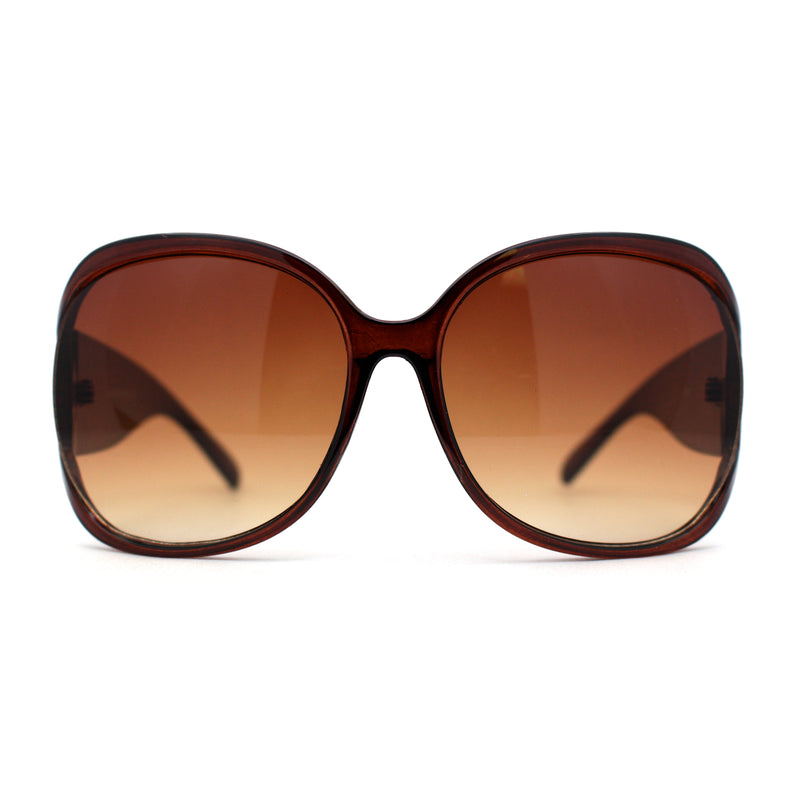 Classy Womens Minimal Oversized Plastic Butterfly Sunglasses