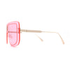 SA106 Full Rimless Flat Top Shield Mobster Sunglasses