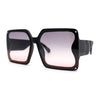 Mod Womens Exposed Lens Rectangle Butterfly Fashion Sunglasses