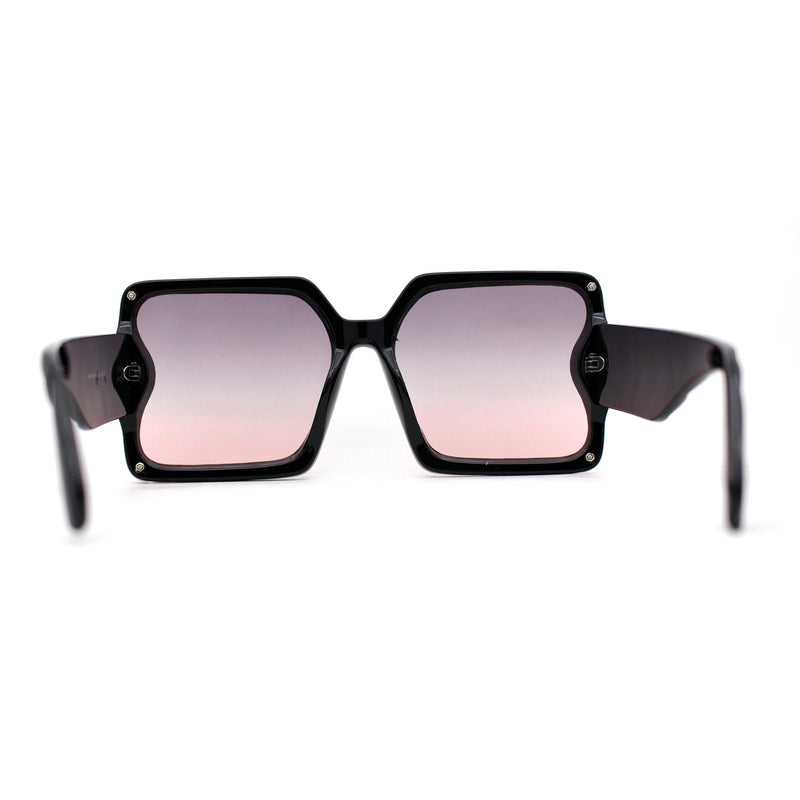 Mod Womens Exposed Lens Rectangle Butterfly Fashion Sunglasses