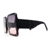 Mod Womens Exposed Lens Rectangle Butterfly Fashion Sunglasses