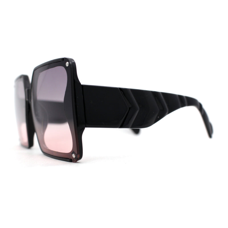 Mod Womens Exposed Lens Rectangle Butterfly Fashion Sunglasses