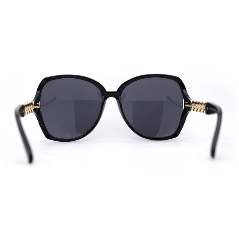 Mod Womens Exposed Lens Thick Chain Arm Butterfly Sunglasses