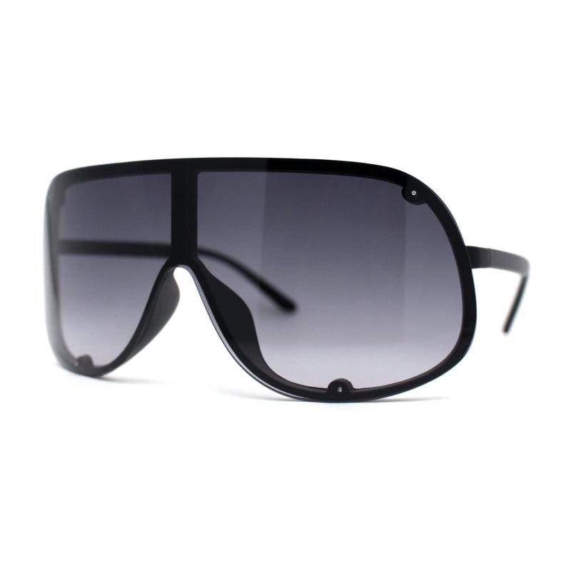 Extra Oversized Curved Shield Robotic 80s Sport Sunglasses