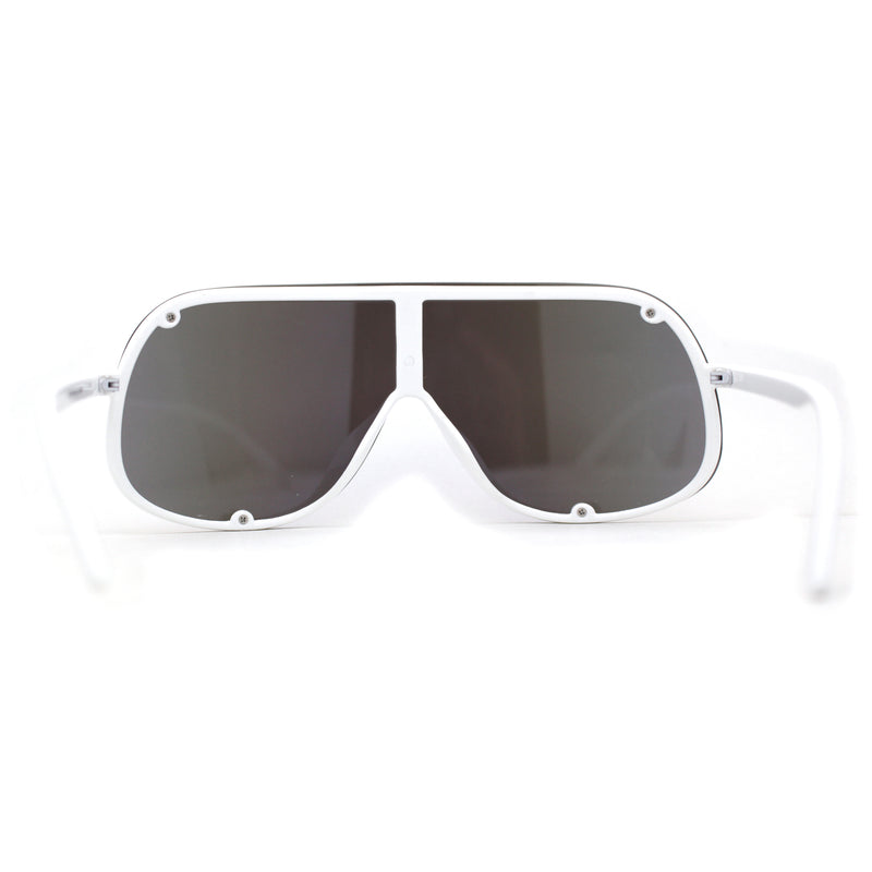 Extra Oversized Curved Shield Robotic 80s Sport Sunglasses