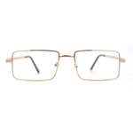 Squared Rectangle Dad Style Metal Rim Eye Glasses