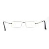 Squared Rectangle Dad Style Metal Rim Eye Glasses