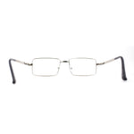 Squared Rectangle Dad Style Metal Rim Eye Glasses