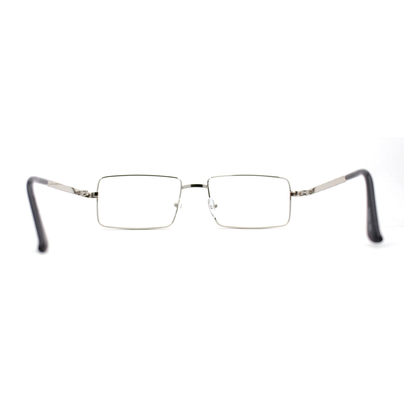 Squared Rectangle Dad Style Metal Rim Eye Glasses