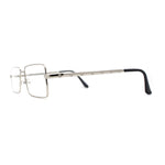 Squared Rectangle Dad Style Metal Rim Eye Glasses