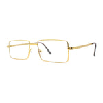 Squared Rectangle Dad Style Metal Rim Eye Glasses