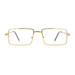 Squared Rectangle Dad Style Metal Rim Eye Glasses