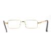 Squared Rectangle Dad Style Metal Rim Eye Glasses