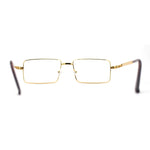 Squared Rectangle Dad Style Metal Rim Eye Glasses