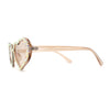 Womens Iridescent Rhinestone Bling Bubbly Heart Shape Sunglasses