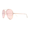 Pink Mirror Rose Gold Spring Hinge Iconic Teardrop Officer Cop Shade Sunglasses