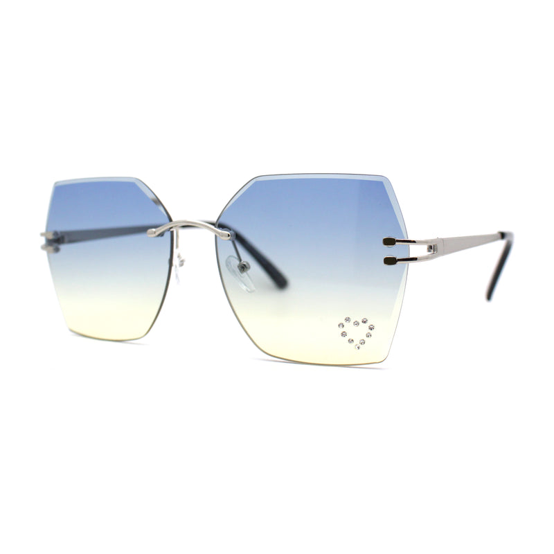 Sunglasses with rhinestone heart shop on lens