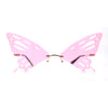 Rimless Butterfly Wing Unique Party Shade Sunglasses