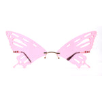 Rimless Butterfly Wing Unique Party Shade Sunglasses