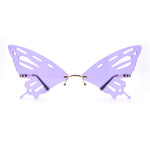 Rimless Butterfly Wing Unique Party Shade Sunglasses