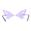 Rimless Butterfly Wing Unique Party Shade Sunglasses