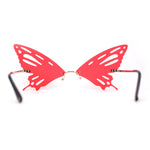 Rimless Butterfly Wing Unique Party Shade Sunglasses