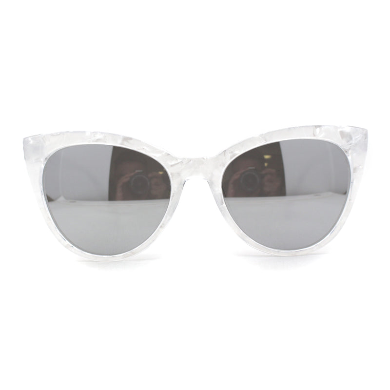 Womens Pearl Color Cat Eye Sunglasses