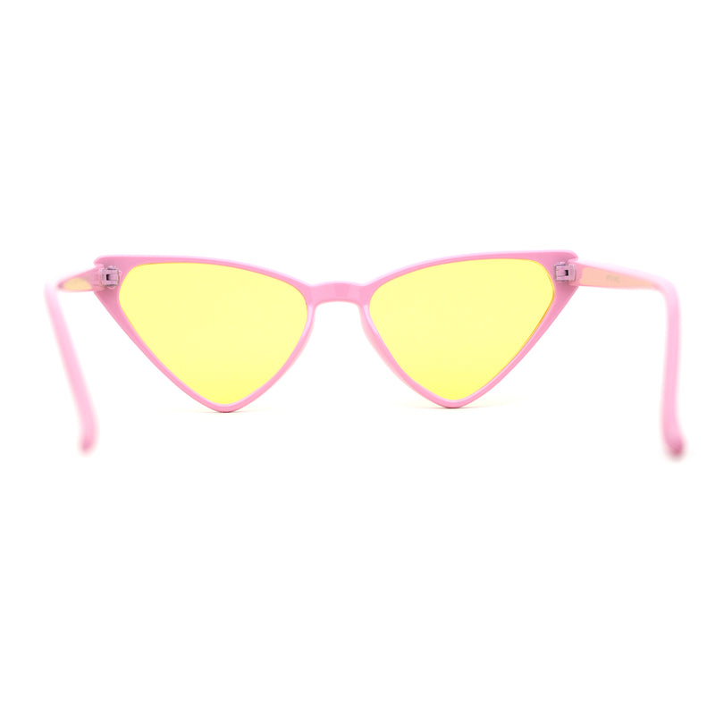 Womens Hippie Thin Plastic Goth Mod Cat Eye Sunglasses