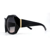 Womens Diamond Cut Geometric Thick Plastic Butterfly Sunglasses