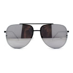 Mens 90s Rimless Officer Style Mirrored Lens Air Force Sunglasses