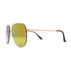 Mens 90s Rimless Officer Style Mirrored Lens Air Force Sunglasses