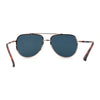 Mens 90s Rimless Officer Style Mirrored Lens Air Force Sunglasses