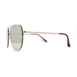 Mens 90s Rimless Officer Style Mirrored Lens Air Force Sunglasses