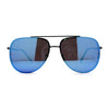 Mens 90s Rimless Officer Style Mirrored Lens Air Force Sunglasses