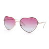 Iconic Valentine Heart Shape Metal Rim Peacenik Love Sunglasses
