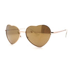 Iconic Color Mirror Heart Shape Metal Rim Peacenik Love Sunglasses