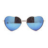 Iconic Color Mirror Heart Shape Metal Rim Peacenik Love Sunglasses