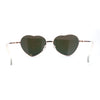 Iconic Color Mirror Heart Shape Metal Rim Peacenik Love Sunglasses