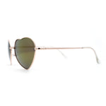 Iconic Color Mirror Heart Shape Metal Rim Peacenik Love Sunglasses