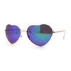 Iconic Color Mirror Heart Shape Metal Rim Peacenik Love Sunglasses