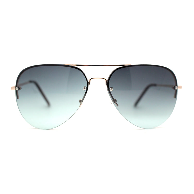 Half Frame Rimless Classic Air Force Officer Fashion Sunglasses