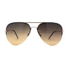 Half Frame Rimless Classic Air Force Officer Fashion Sunglasses